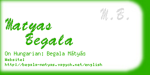 matyas begala business card